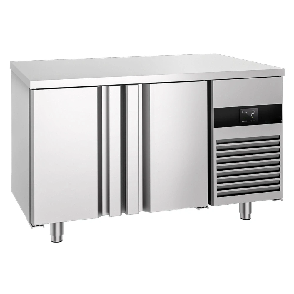 Chladicí stůl - 1400x700x850 mm - 281 l - se skleněným čelem - s 2 dveřmi