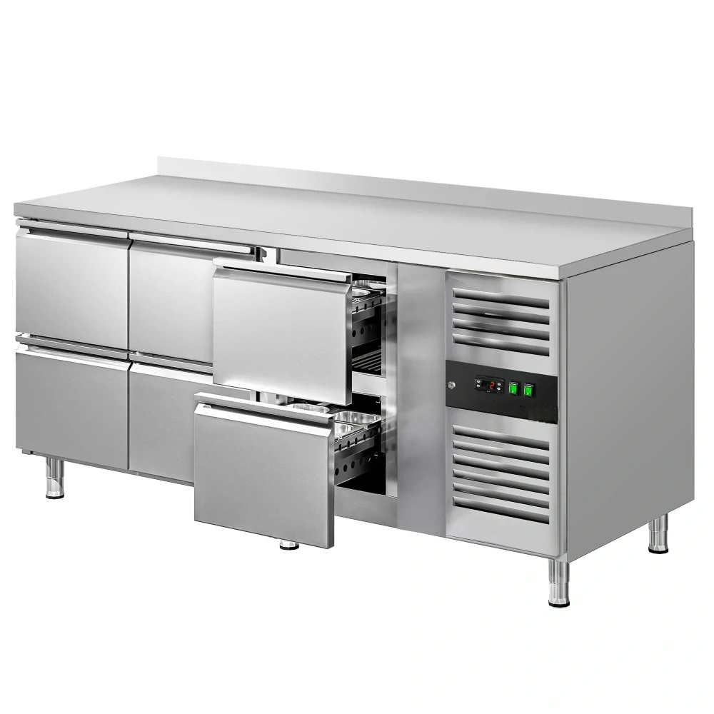 Chladicí stůl ECO - 1795x700 mm - se 6 zásuvkami - zadní lištou