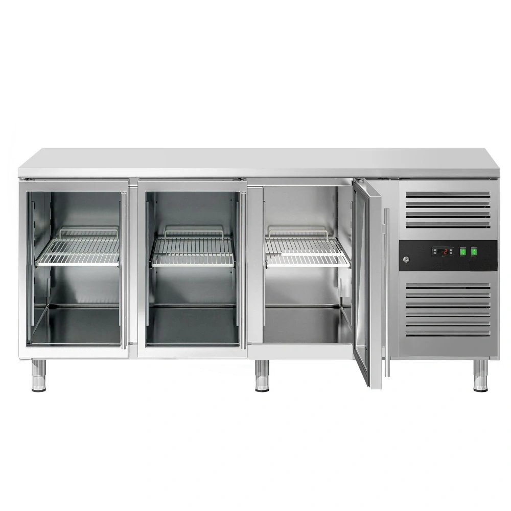 Chladicí stůl ECO - 1800x700 mm - Se 3 skleněnými dveřmi