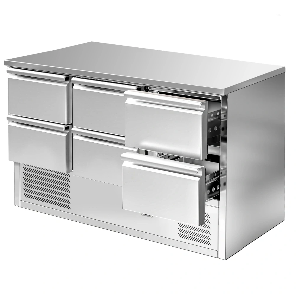 Chladicí stůl PREMIUM - 1365x700 mm - 6 zásuvek