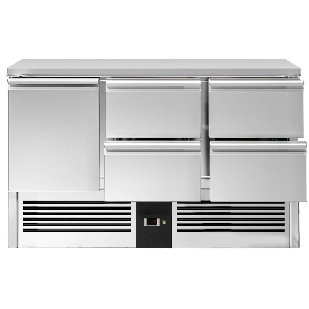 Chladicí stůl PREMIUM - 1370x700 mm - 1 dveře - 4 zásuvky