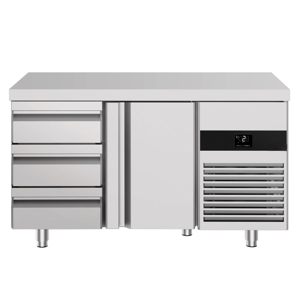 Chladicí stůl PREMIUM - 1400x700 mm - 1 dveře - 3 zásuvky