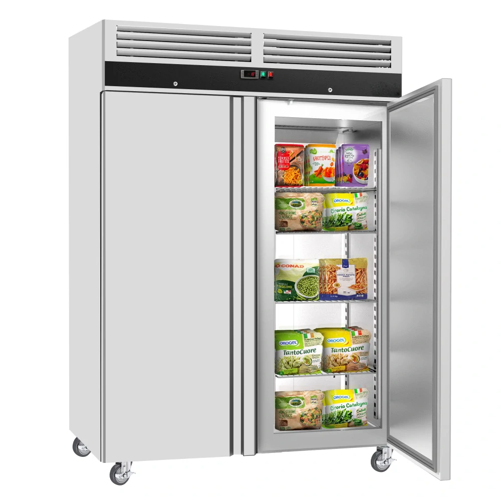 Nerezová mrazicí skříň ECO - 1200 L - se 2 dveřmi
