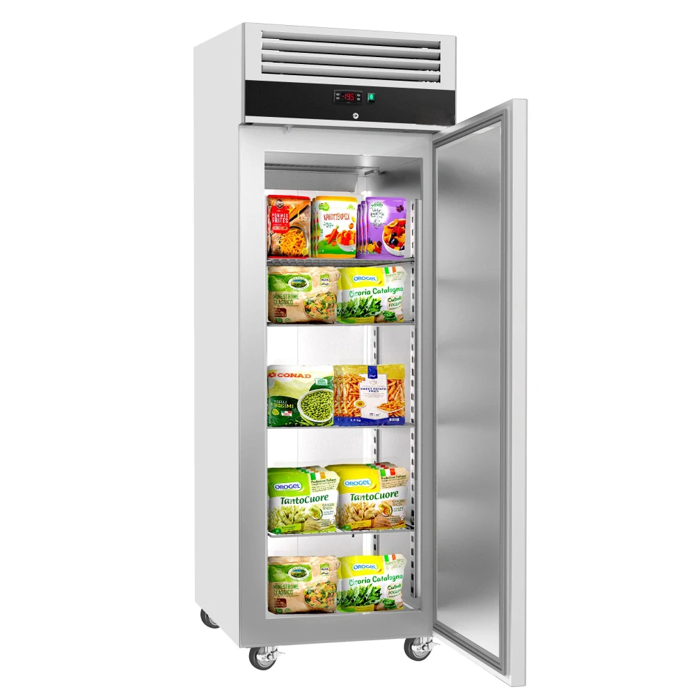Nerezová mrazicí skříň ECO - 400 L - s 1 dveřmi
