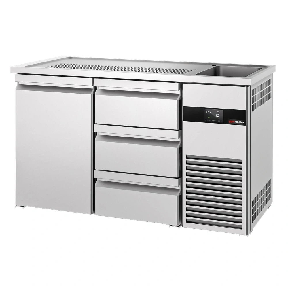 Výčepní pult PREMIUM - 1550x700 mm - 1 dveře & 3 zásuvky