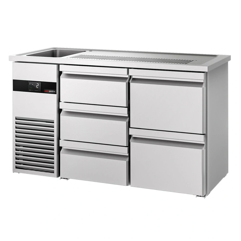 Výčepní pult PREMIUM - 1550x700 mm - 5 zásuvek