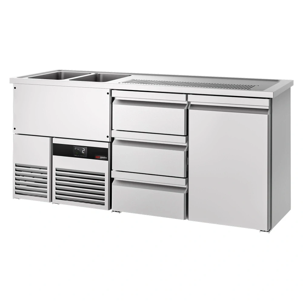 Výčepní pult PREMIUM - 1950x700 mm - 1 dveře & 3 zásuvky