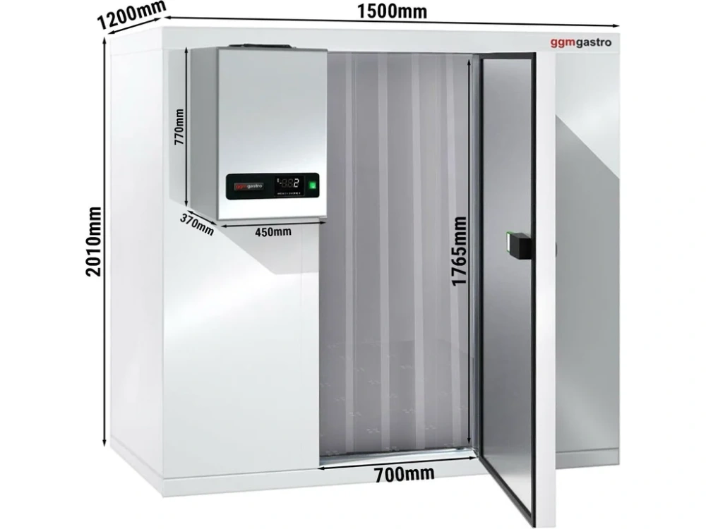 Mrazicí box - 1500x1200 mm - 2,20 m³ - vč. mrazicí jednotky a lamel