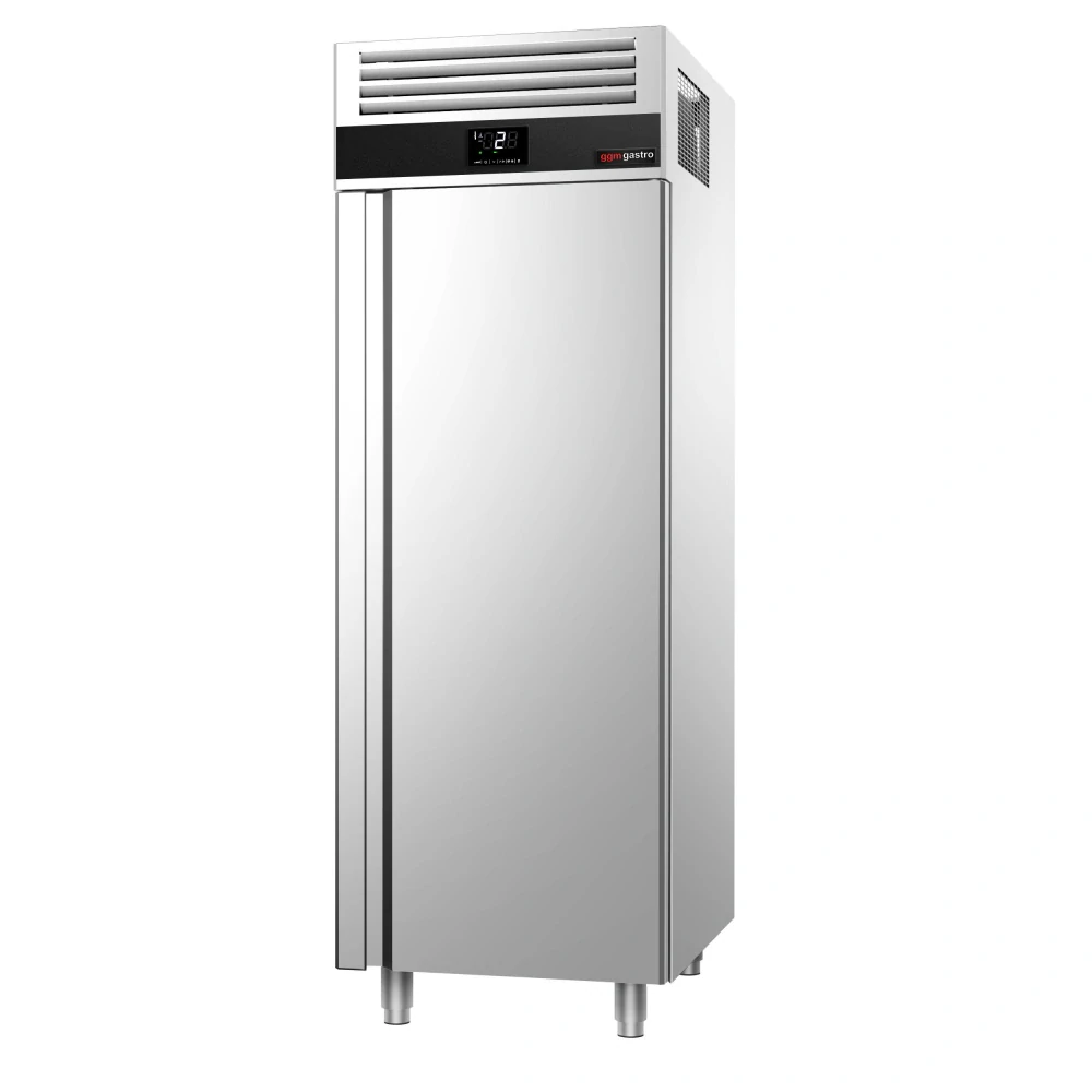 Nerezová chladicí skříň PREMIUM - GN 2/1 - 700 mm - 700 l - až +8 °C - s 1 dveře - Samozavírací dveře; Ventilované chlazení; Automatické odmrazování;…