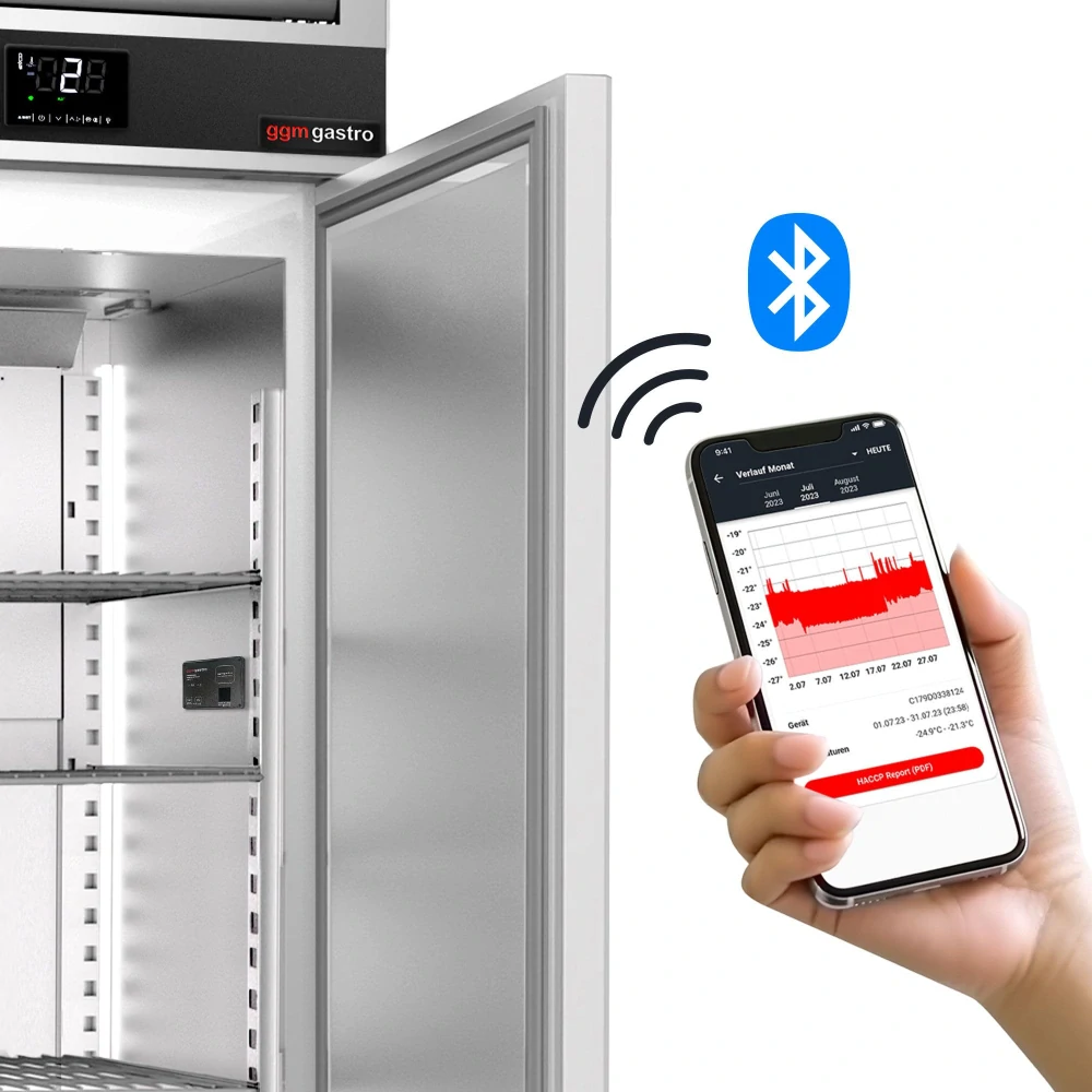 Bluetooth monitoring a záznam teploty pro chladicí zařízení (HACCP) - s aplikací GGM Thermometer