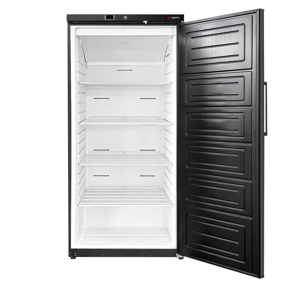 Chladicí skříň ECO - 600 L - s 1 dveřmi - Vnitřní strana dveří z plastu - Černá
