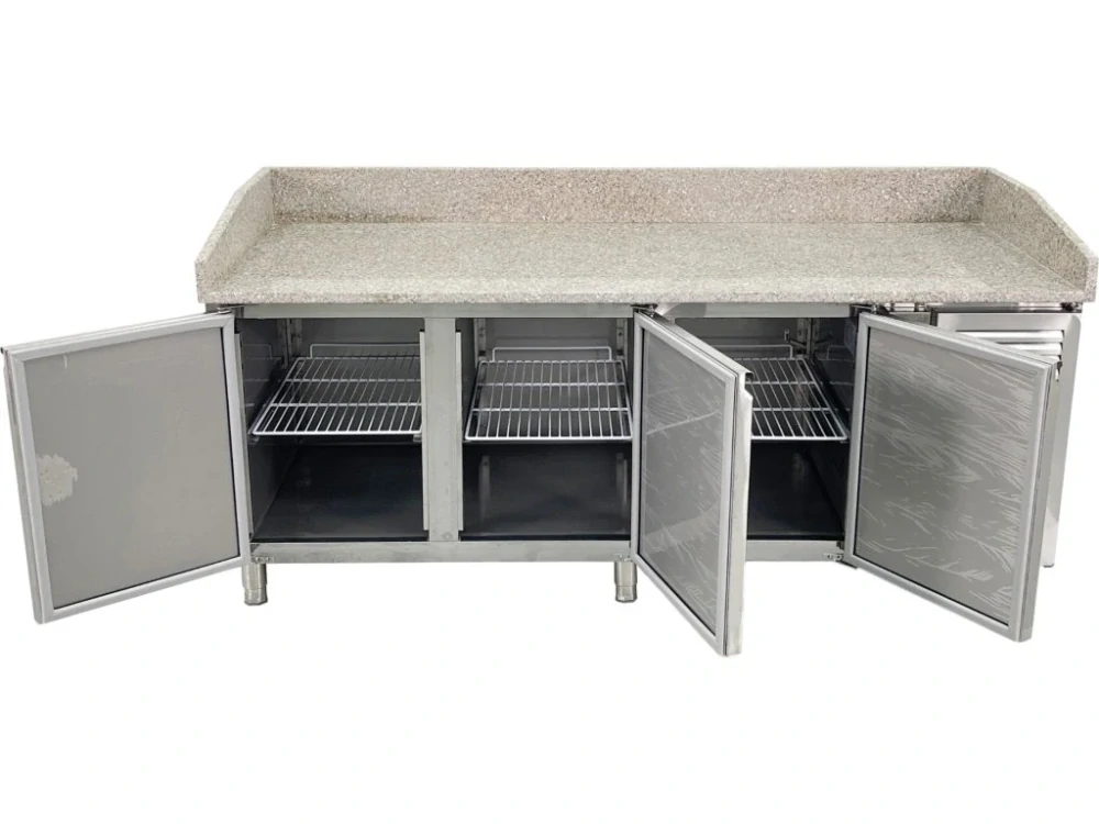 Chladící stůl na pizzu - 2015 x 800 mm - se 3 dvířky