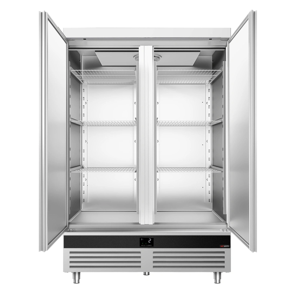 Nerezová skladovací lednice PREMIUM - 1200 L - s 2 dveřmi