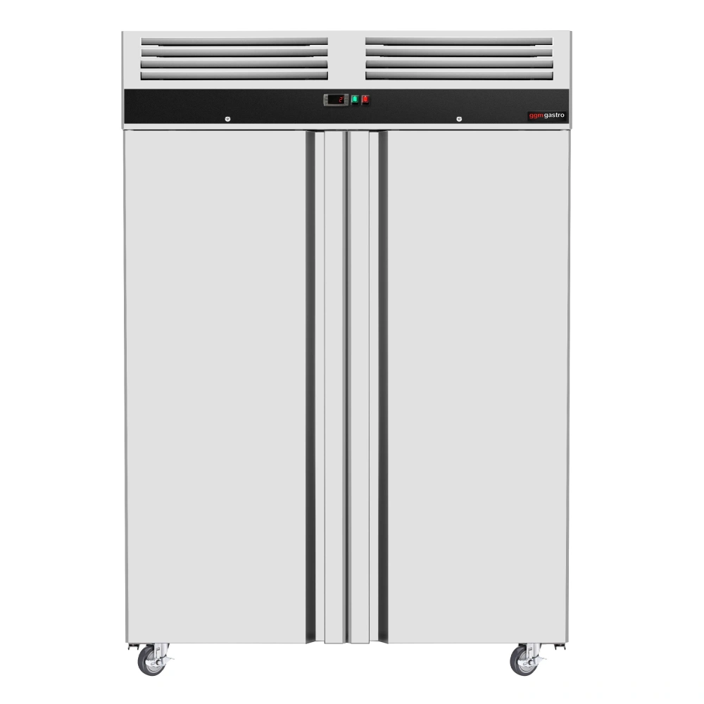 Nerezová skladovací lednice ECO - 1200 L - s 2 dveřmi