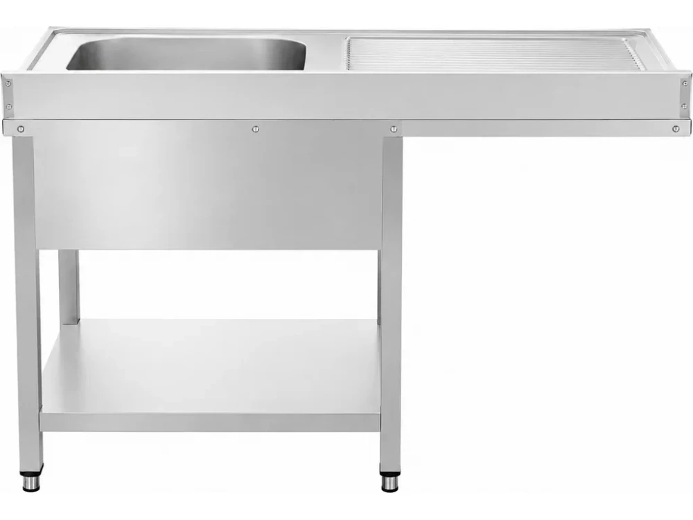 Nerezový dřez k myčce nádobí - 1 000 mm - 1 dřez vpravo - hloubka 700 mm