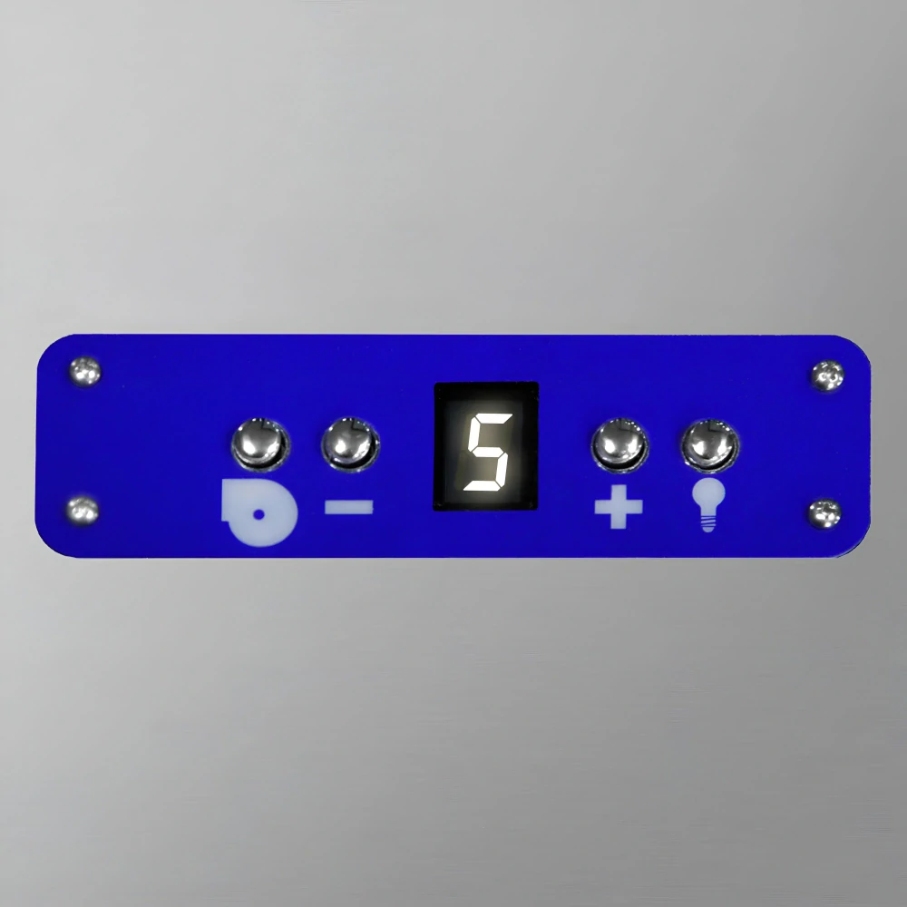 Nástěnná digestoř 2,0 m - s motorem, regulátorem, filtrem a svítidlem