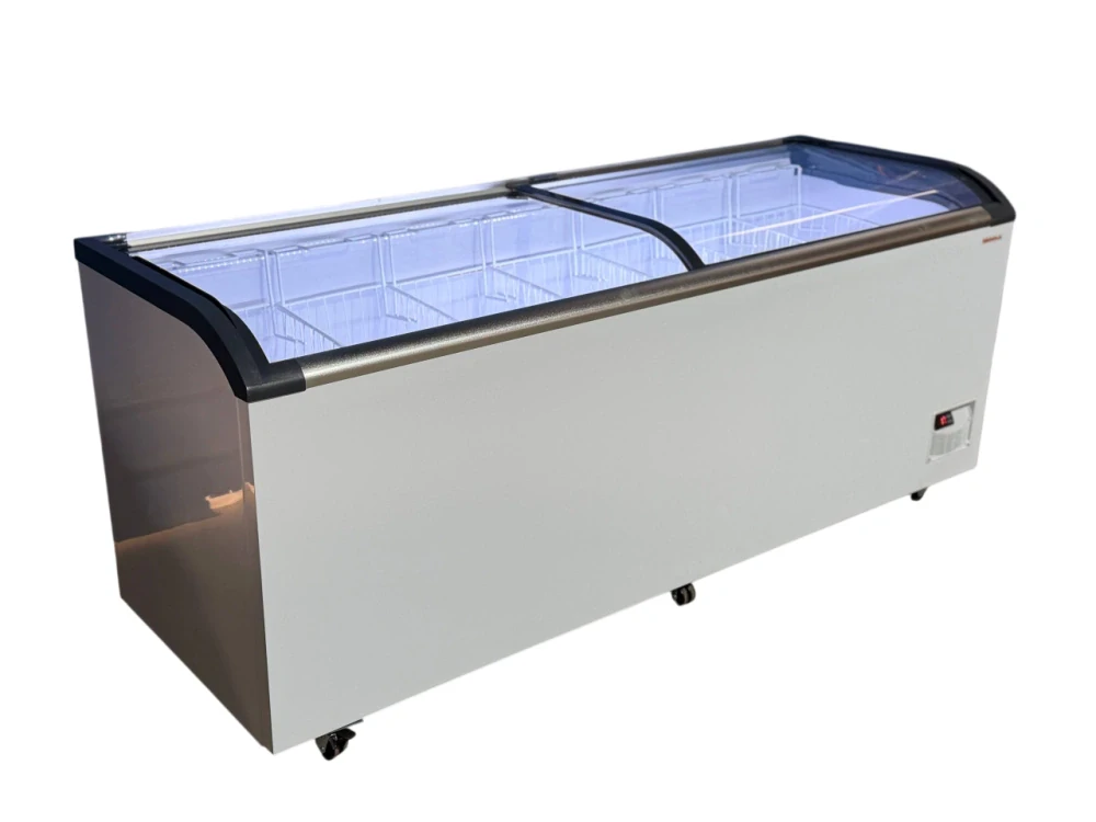 Pultový mrazák - 2000×675 mm - 700L - s posuvnými skleněnými víky