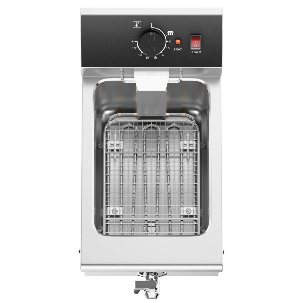 Elektrická fritéza - 300 mm - 8L - 3,25 kW - s vypouštěcím kohoutem