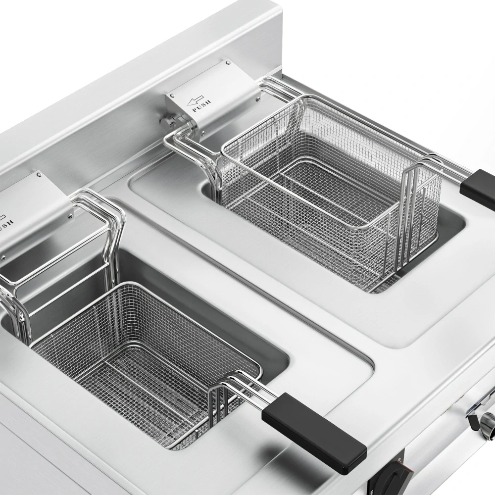 Elektrická dvojitá fritéza - 10+10 litrů - 18 kW