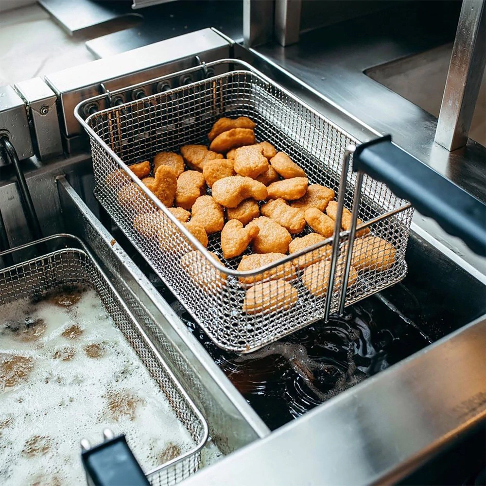 Elektrická dvojitá fritéza 10+10L se základním podstavcem