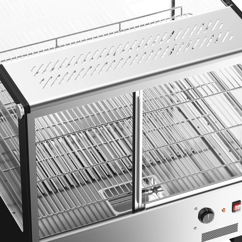 Komerční vyhřívaná vitrína – 702 mm – 1,1 kW – se 3 policemi