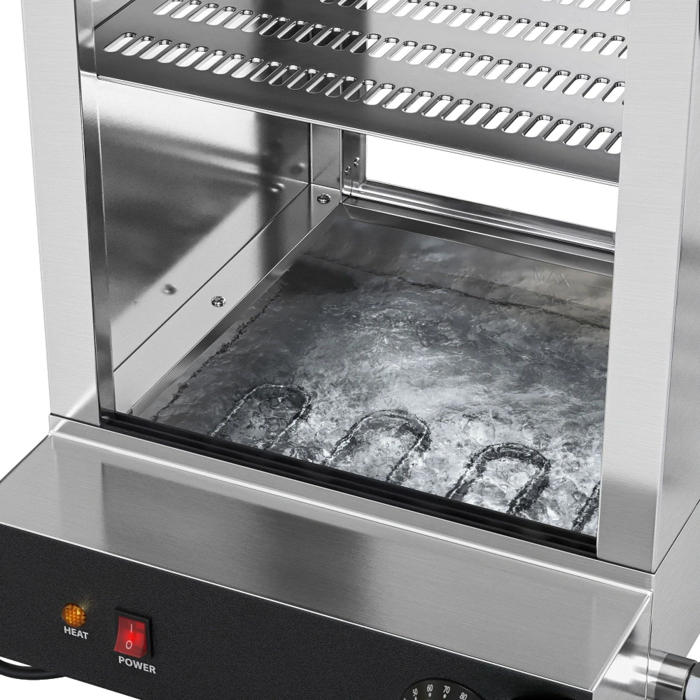 Hotdogovač / Ohřevná vitrína - 1,2 kW - 2 police