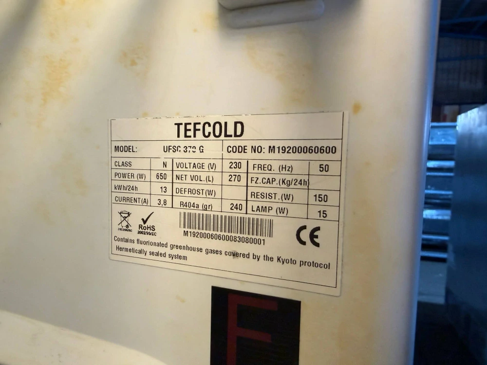 Prosklený mrazák Tefcold 60x60x183cm
