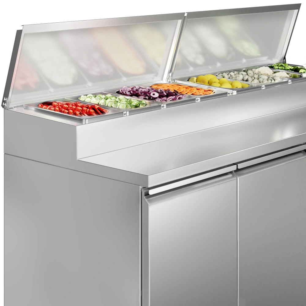 Přípravný chladicí stůl PREMIUM - 1795 mm - 1 dveře & 4 zásuvky - pro 8× GN 1/3