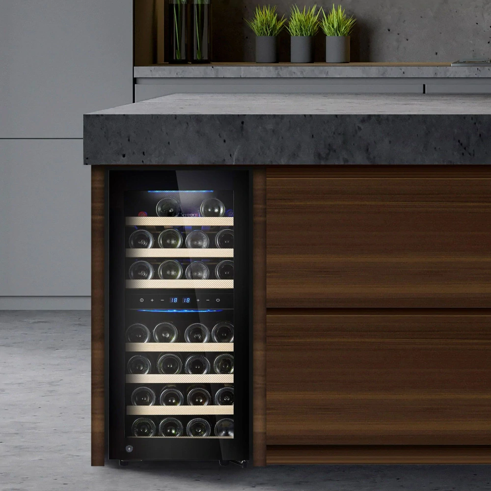 Vinotéka / Chladnička na víno - 2 klimatické zóny - 100 l - max. 33 lahví