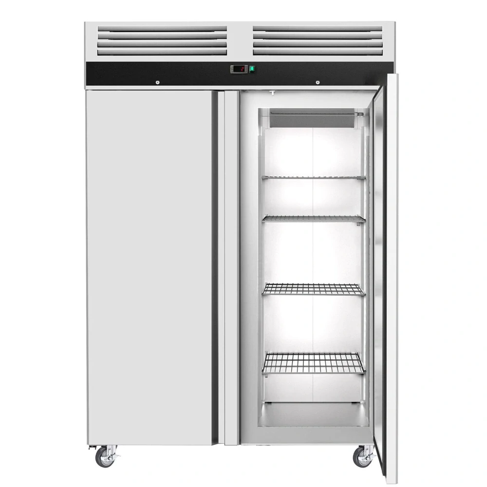 Nerezová skladovací lednice ECO - GN 2/1 - 1400 L - s 2 dveřmi