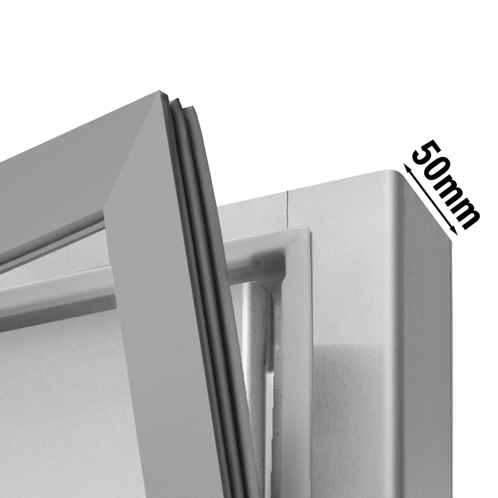 Nerezová skladovací lednice ECO - 580 L - s 1 skleněnými dveřmi