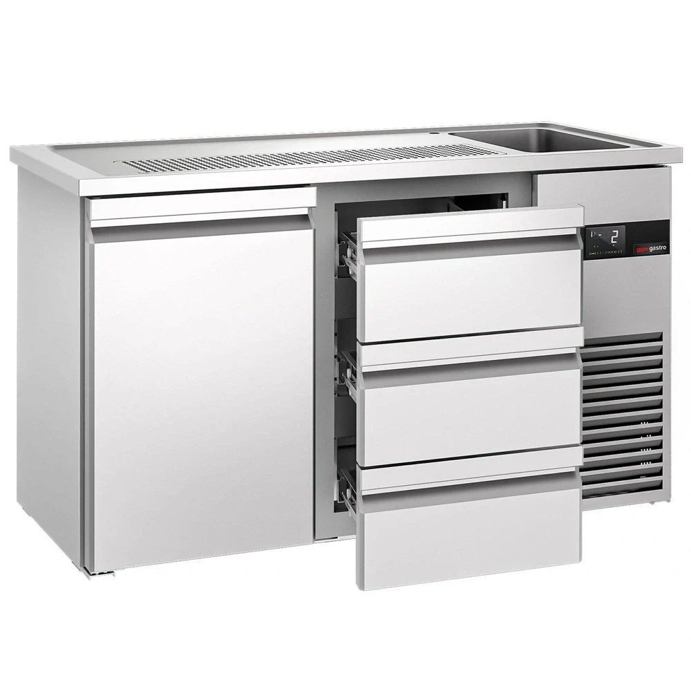Výčepní pult PREMIUM - 1550x700 mm - 1 dveře & 3 zásuvky