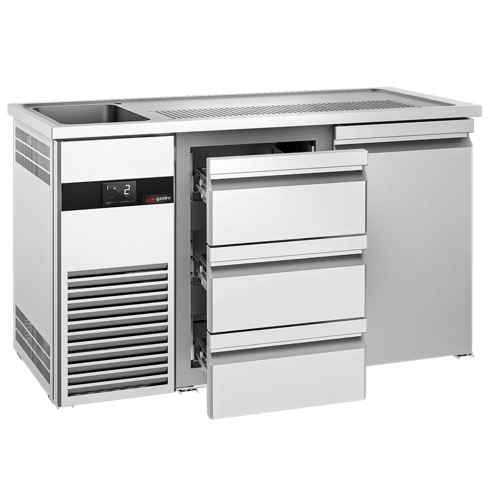 Výčepní pult PREMIUM - 1550x700 mm - 1 dveře & 3 zásuvky