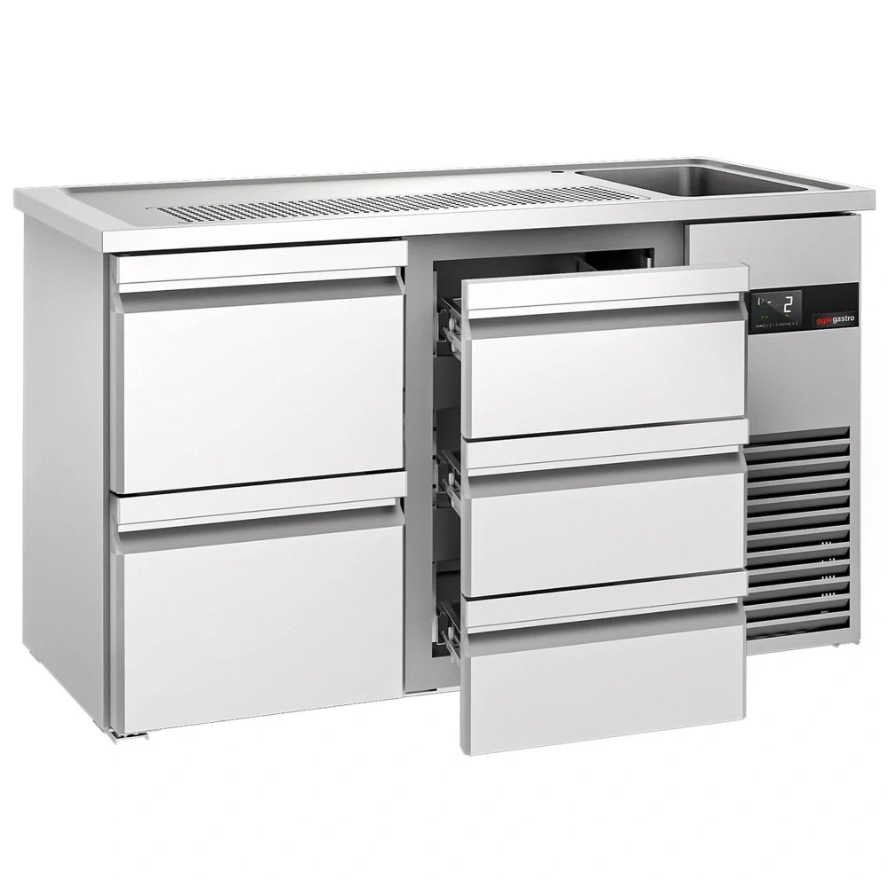 Výčepní pult PREMIUM - 1550x700 mm - 5 zásuvek