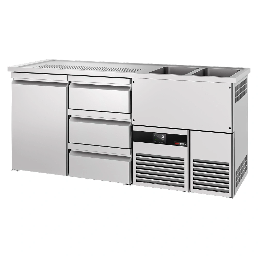 Výčepní pult PREMIUM - 1950x700 mm - 1 dveře & 3 zásuvky