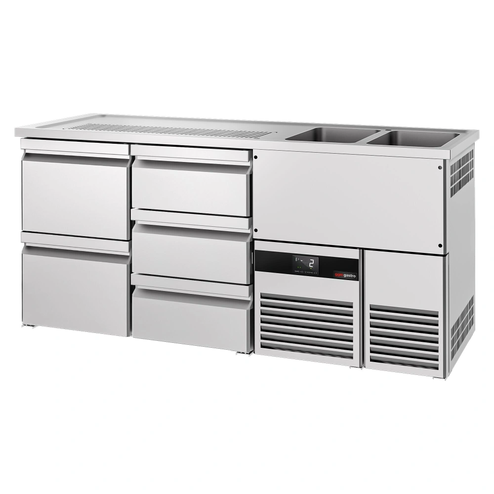 Výčepní pult PREMIUM - 1950x700 mm - 5 zásuvek