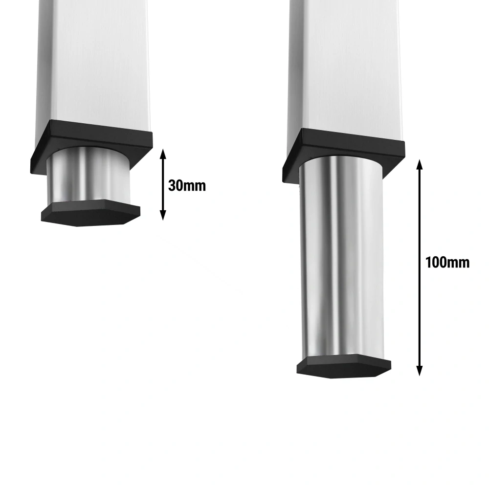 Nerezový pracovní stůl PREMIUM - 600x700 mm - se spodní policí & mezipolicí