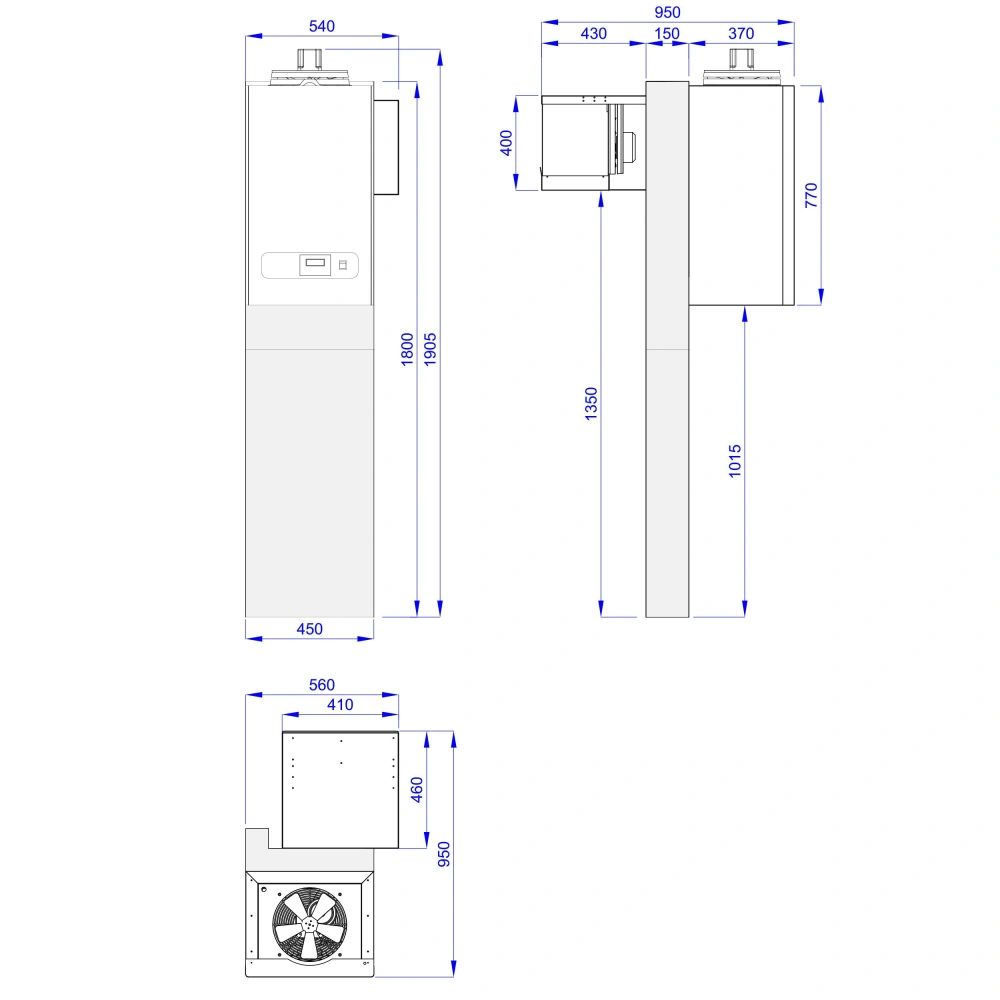 Mrazicí box - 2100x1200 mm - 3,20 m³ - vč. mrazicí jednotky a lamel