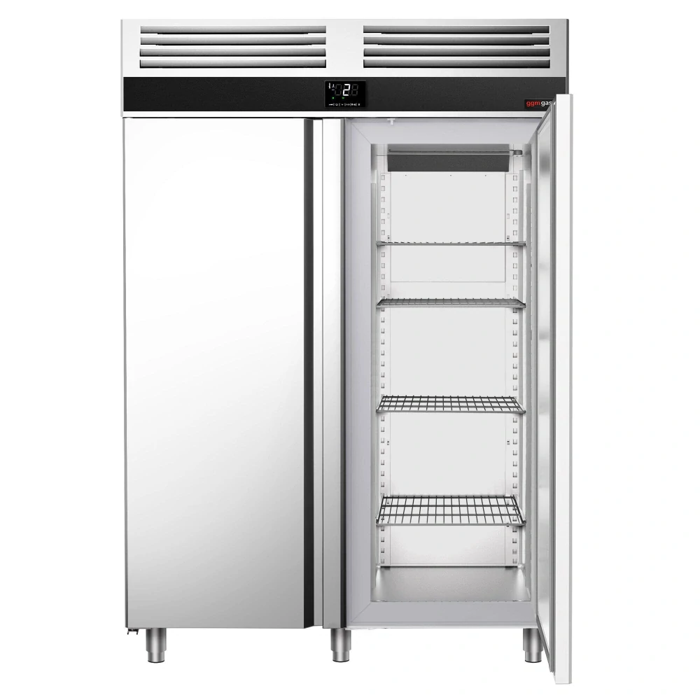 Nerezová chladicí skříň PREMIUM - GN 2/1 - 1 400 l - Se 2 dveřmi