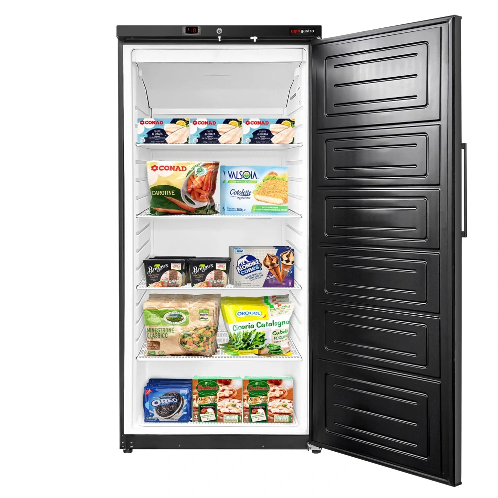 Nerezová mrazicí skříň ECO - 600 l - s 1 dveřmi - černá