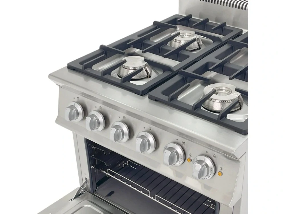 Plynový sporák - se 4 hořáky & elektrickou troubouv