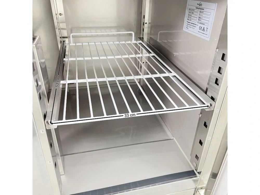 Saladeta / přípravný stůl – 0,90 × 0,7 m – se 2 dveřmi