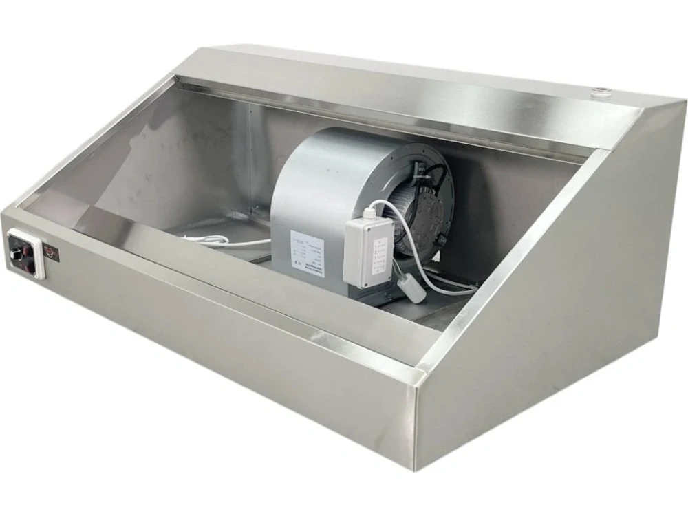 Nástěnná digestoř 1,2 x 0,7 m - s motorem, regulátorem a svítidlem