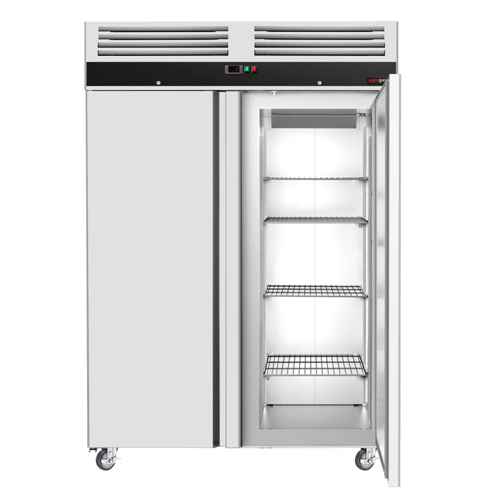 Nerezová skladovací lednice ECO - 1200 L - s 2 dveřmi