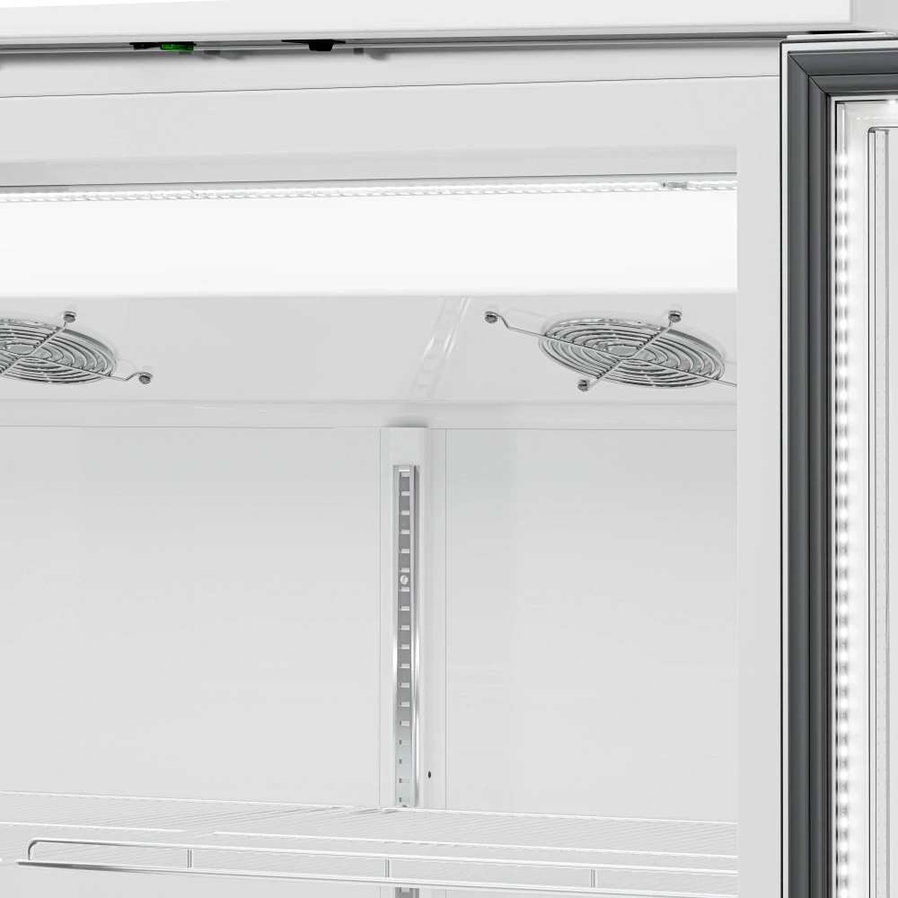 Lednice na nápoje - 1200L - bezrámový design - 2 skleněné dveře & reklamní displej