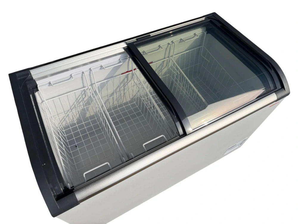 Pultový mrazák - 1250×675 mm - 400L - s posuvnými skleněnými víky