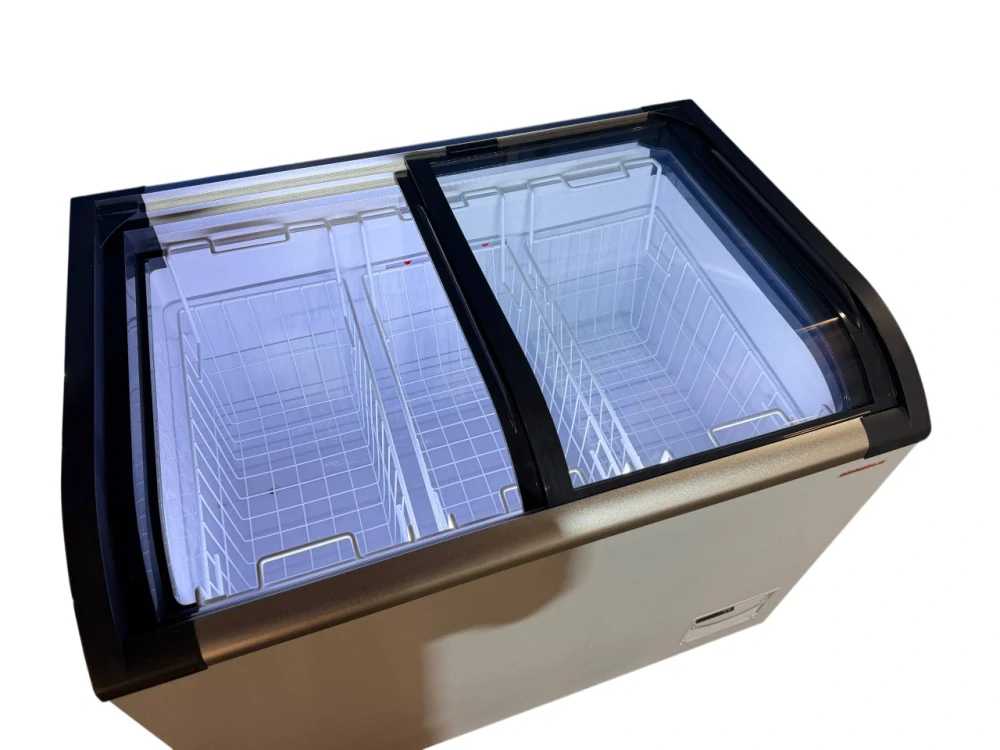 Pultový mrazák - 1000×675 mm - 300L - s posuvnými skleněnými víky