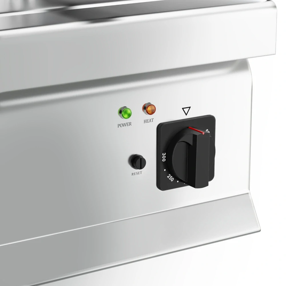 Elektrická grilovací deska - s tvrdým chromovým povrchem - 8 kW - hladká