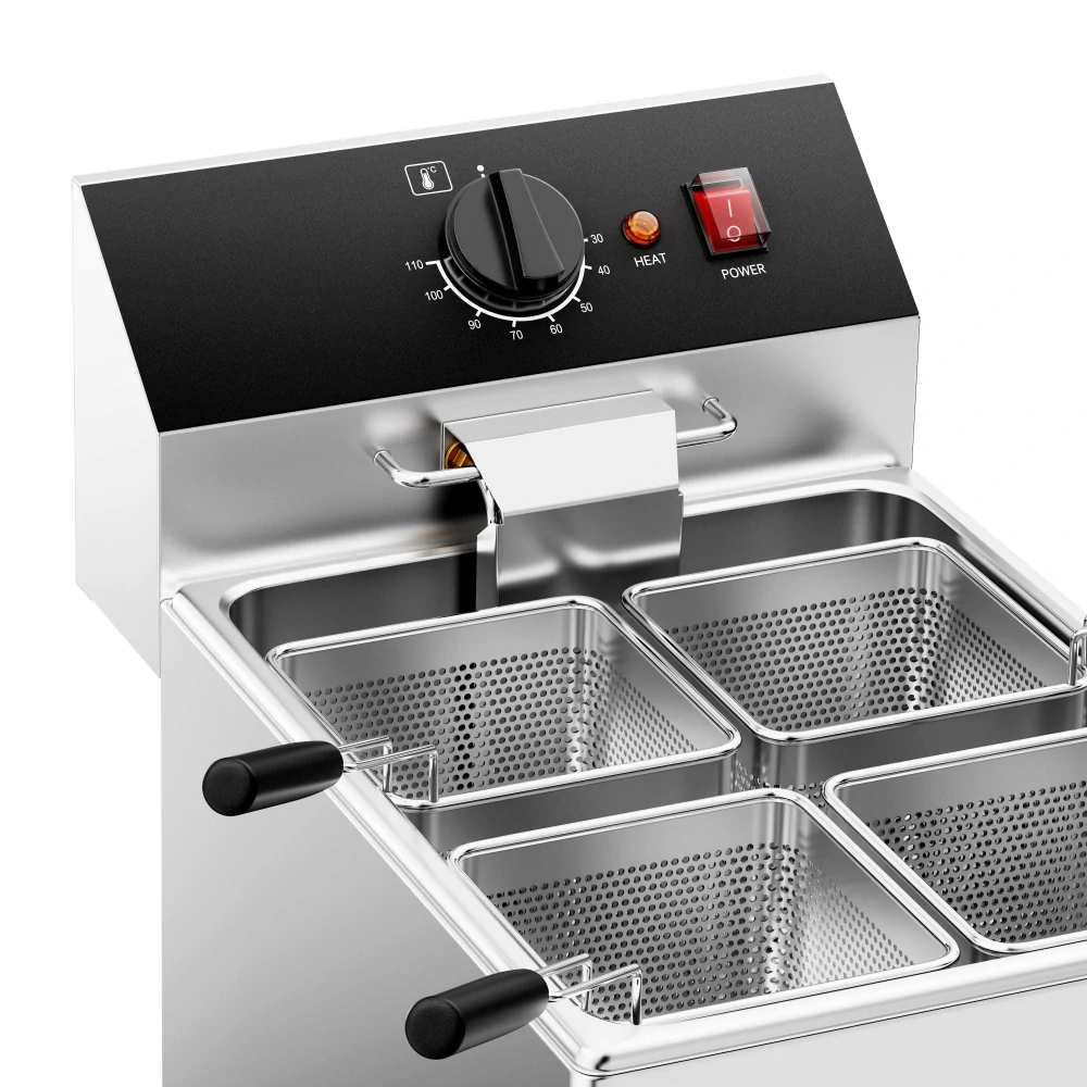 Vařič těstovin - 8 L - 3,25 kW - s vypouštěcím kohoutkem - vč. 4 košů