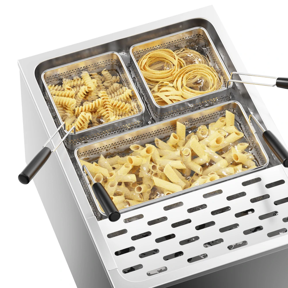 Vařič těstovin - 25 L - 3,25 kW - s vypouštěcím kohoutkem - vč. 3 košů